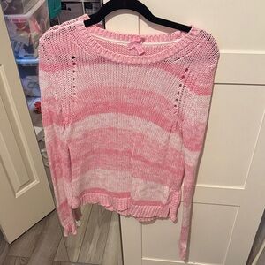 Lilly Pulitzer Pink and White Crew Neck Sweater